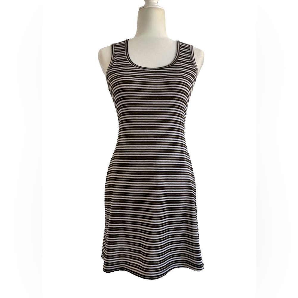 Rare Vintage 90’s Brown and White Racerback Mini Dress